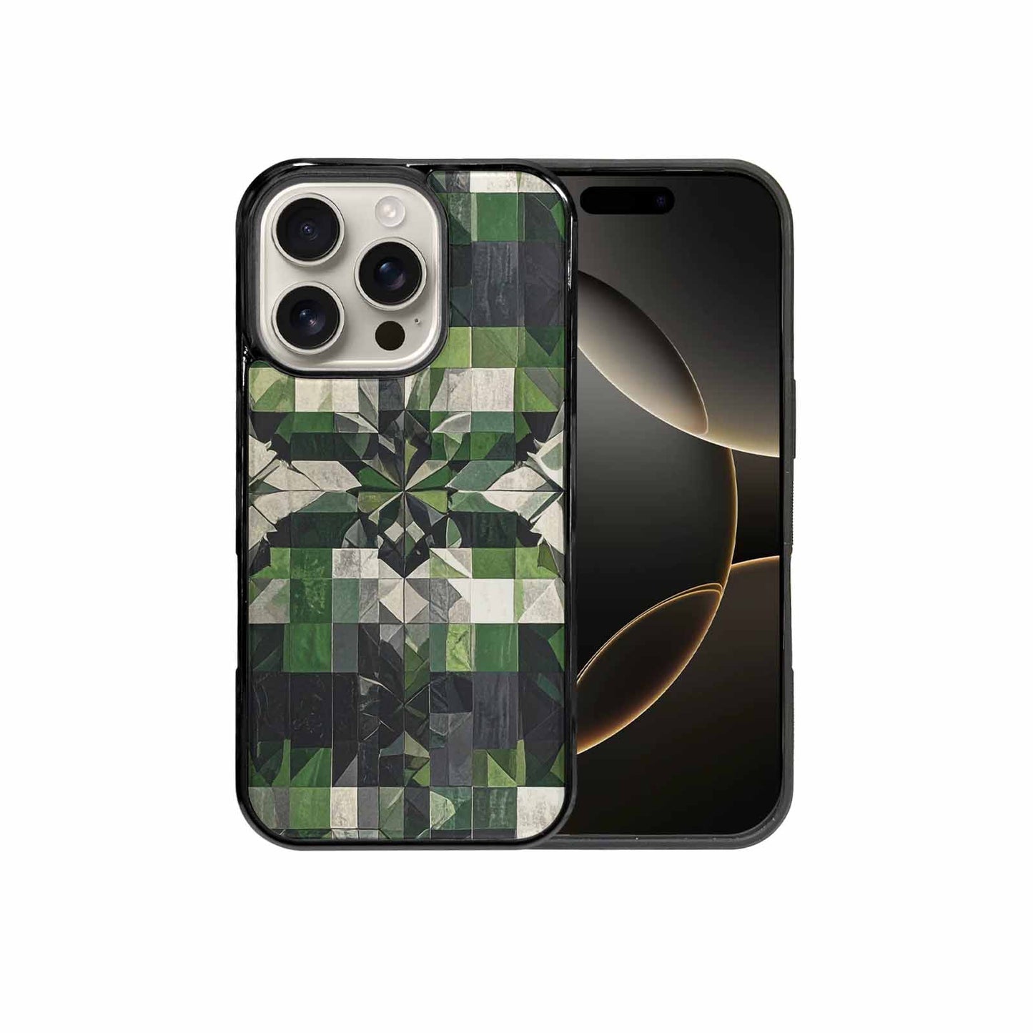 iPhone 16 Pro Case — Aromantic Flag Color Theme Small Rainbow, Original Design Phone Case