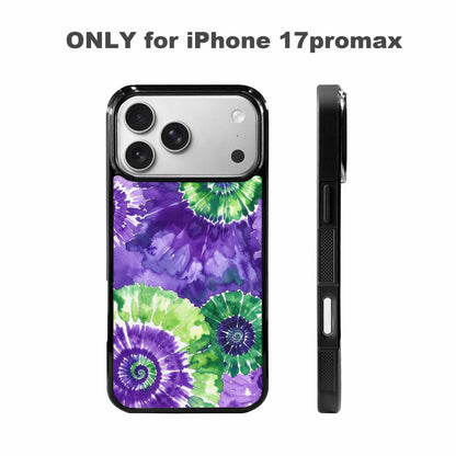 iPhone 17 Pro Max Case — Tie Dye Purple Green Tie Dye, Custom Print Case Cover
