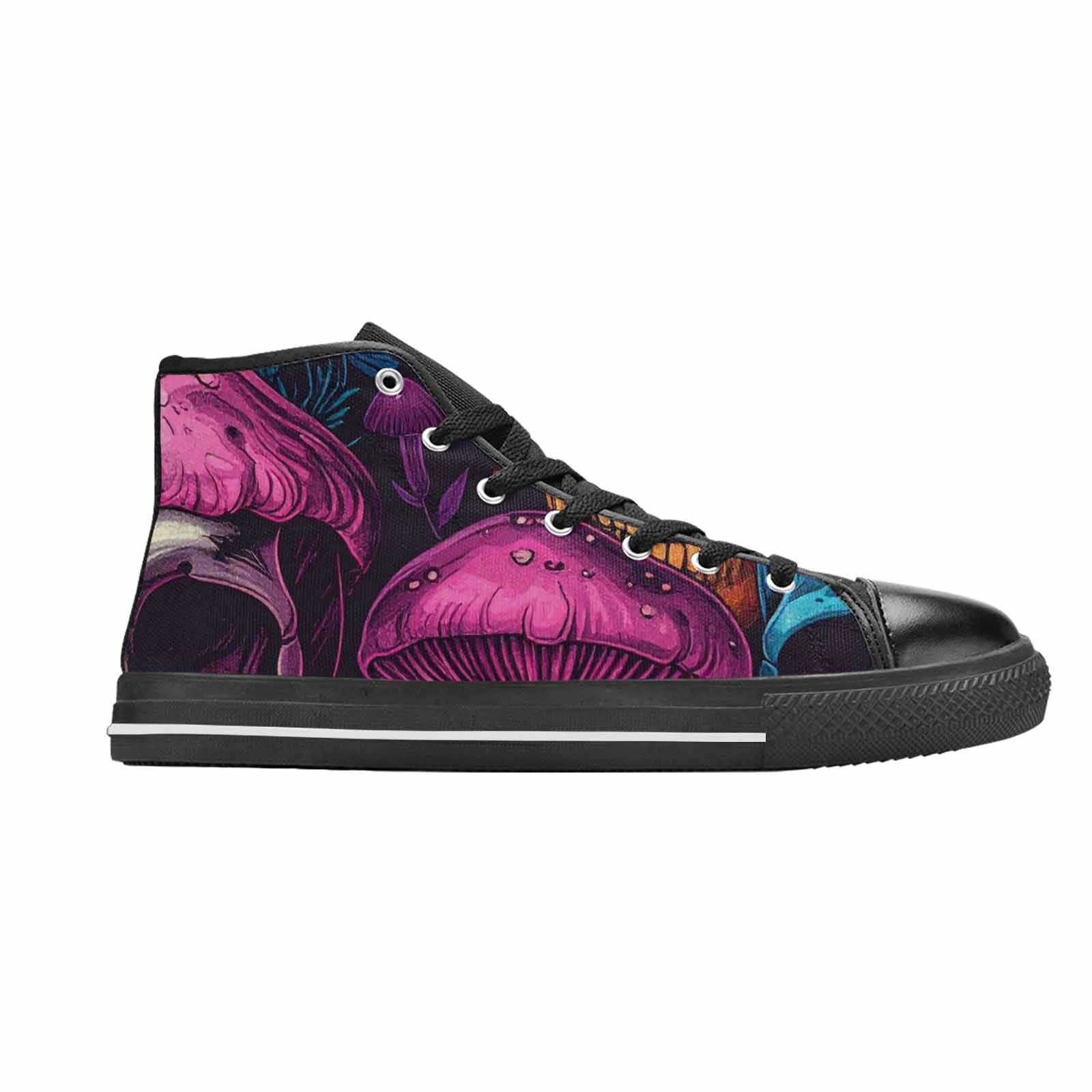 WOMEN'S Mushroom Skull High Top Canvas Y2K Custom Sneakers