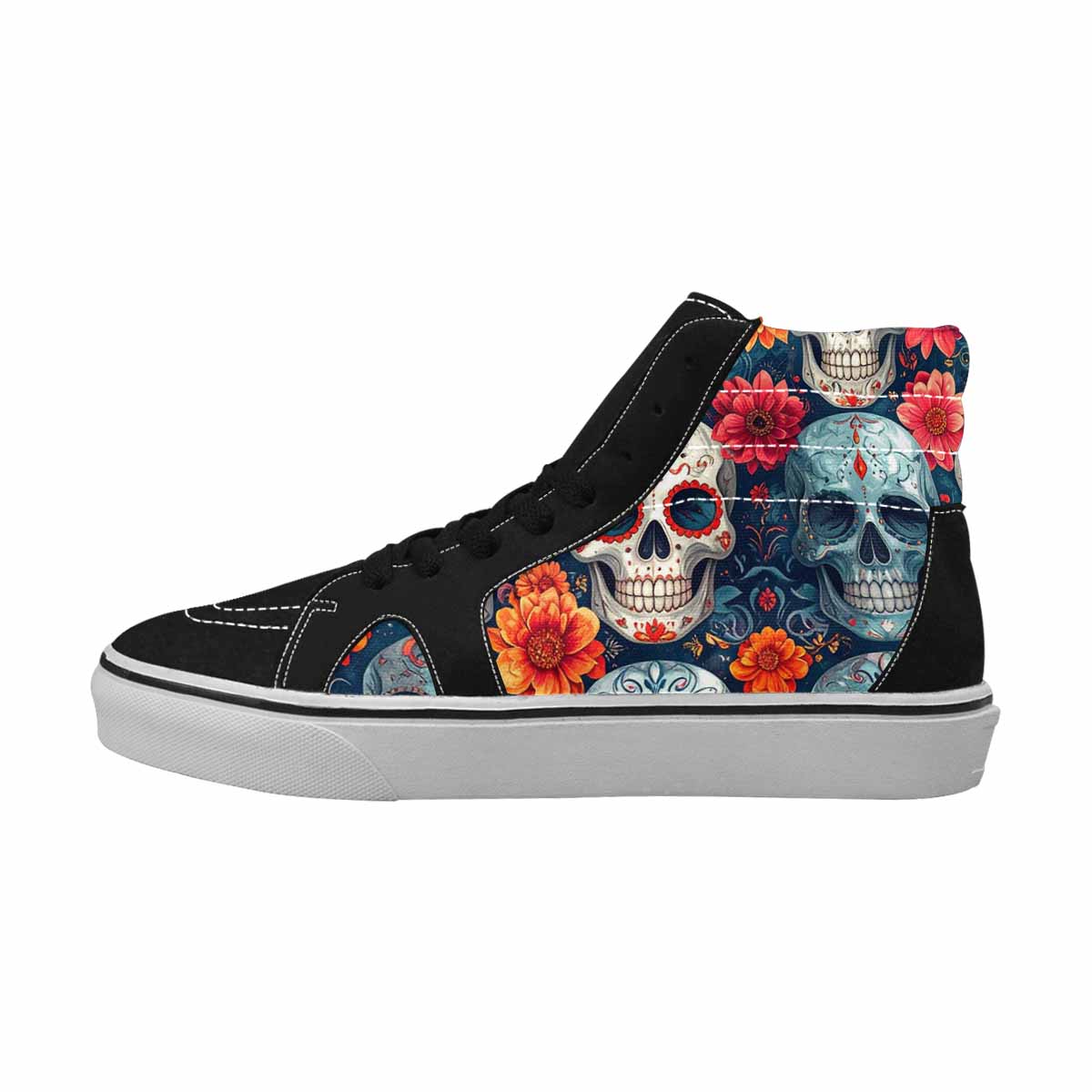 MEN'S Marble Skull High Top Canvas Aesthetic Sneakers