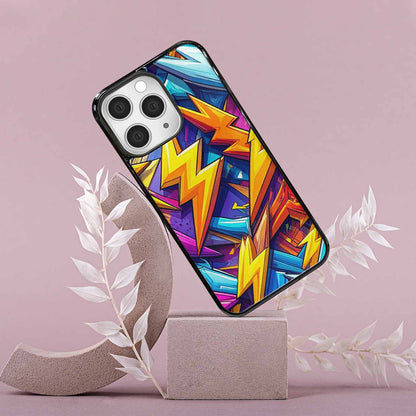 iPhone 15 Pro Max Case — Lightning Bolt Storm Pattern Hundreds Of, Custom Printed Phone Case