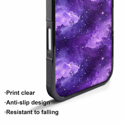 iPhone 17 Pro Max Case — Galaxy Art Purple Nebula Galaxy Space, Custom Designed Case Cover