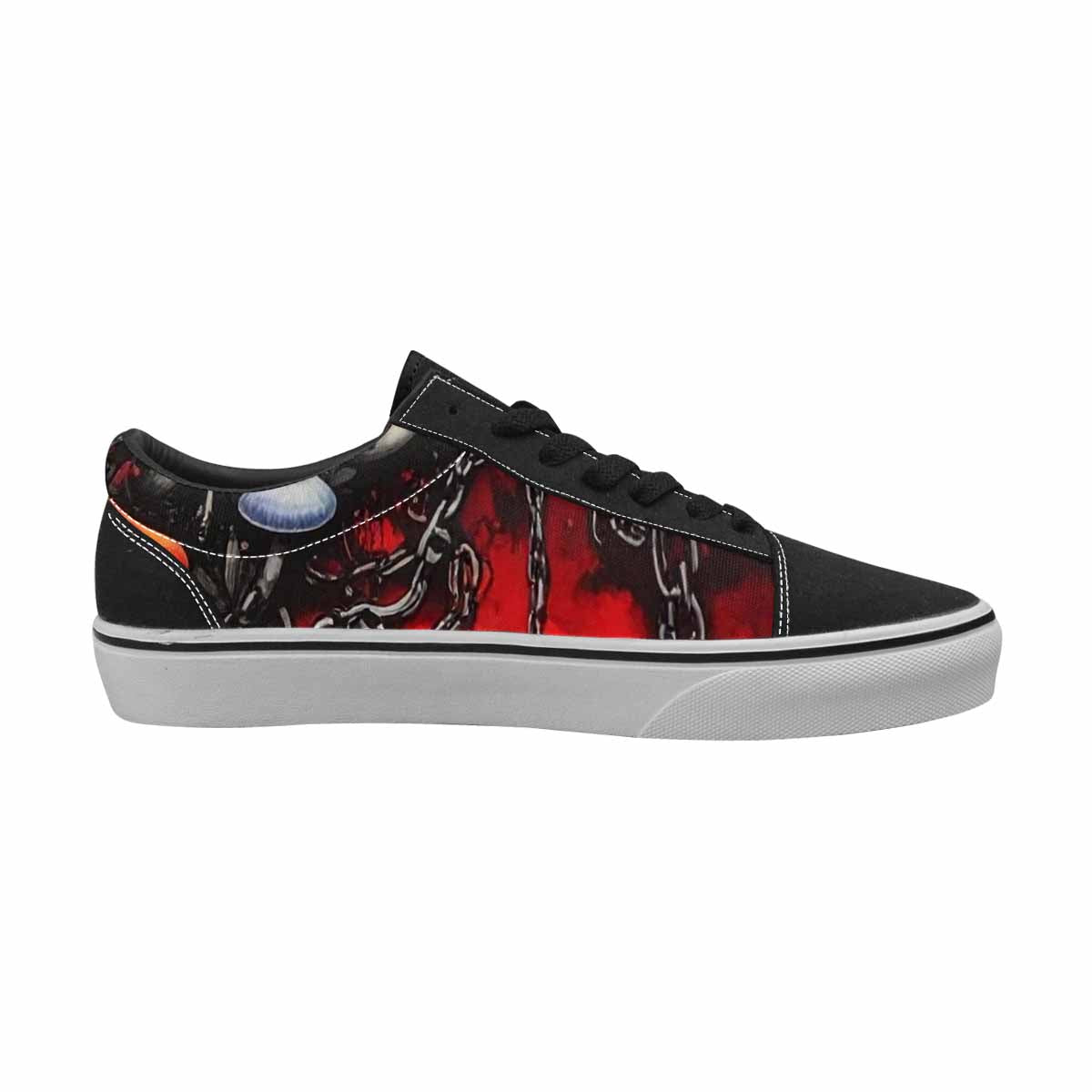 WOMEN'S Rainbow Drip Mushrooms Lace-Up Canvas Dreamlike Custom Shoes