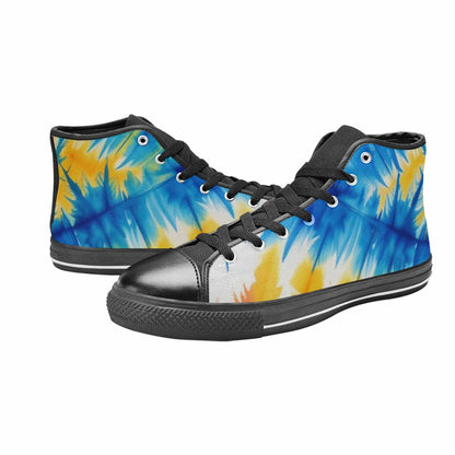 WOMEN'S Tie Dye Drip High Top Canvas Grunge Custom Sneakers