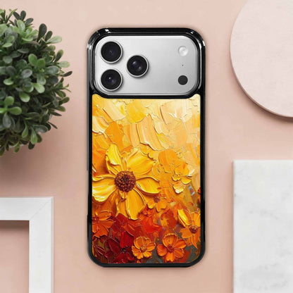 iPhone 17 Pro Max Case — Impressionist Sunflower Brushstroke Pattern Floral, Custom Printed Phone Case