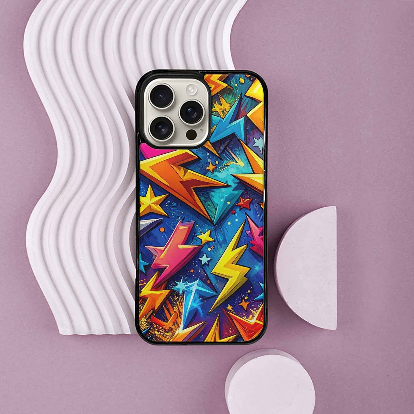 iPhone 16 Pro Max Case — Lightning Bolt Storm Pattern Hundreds Of, Unique Phone Case Design