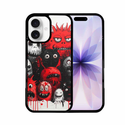iPhone 17 Case — Black &amp; Red Ink Cartoon Cute, Custom Made Phone Cover