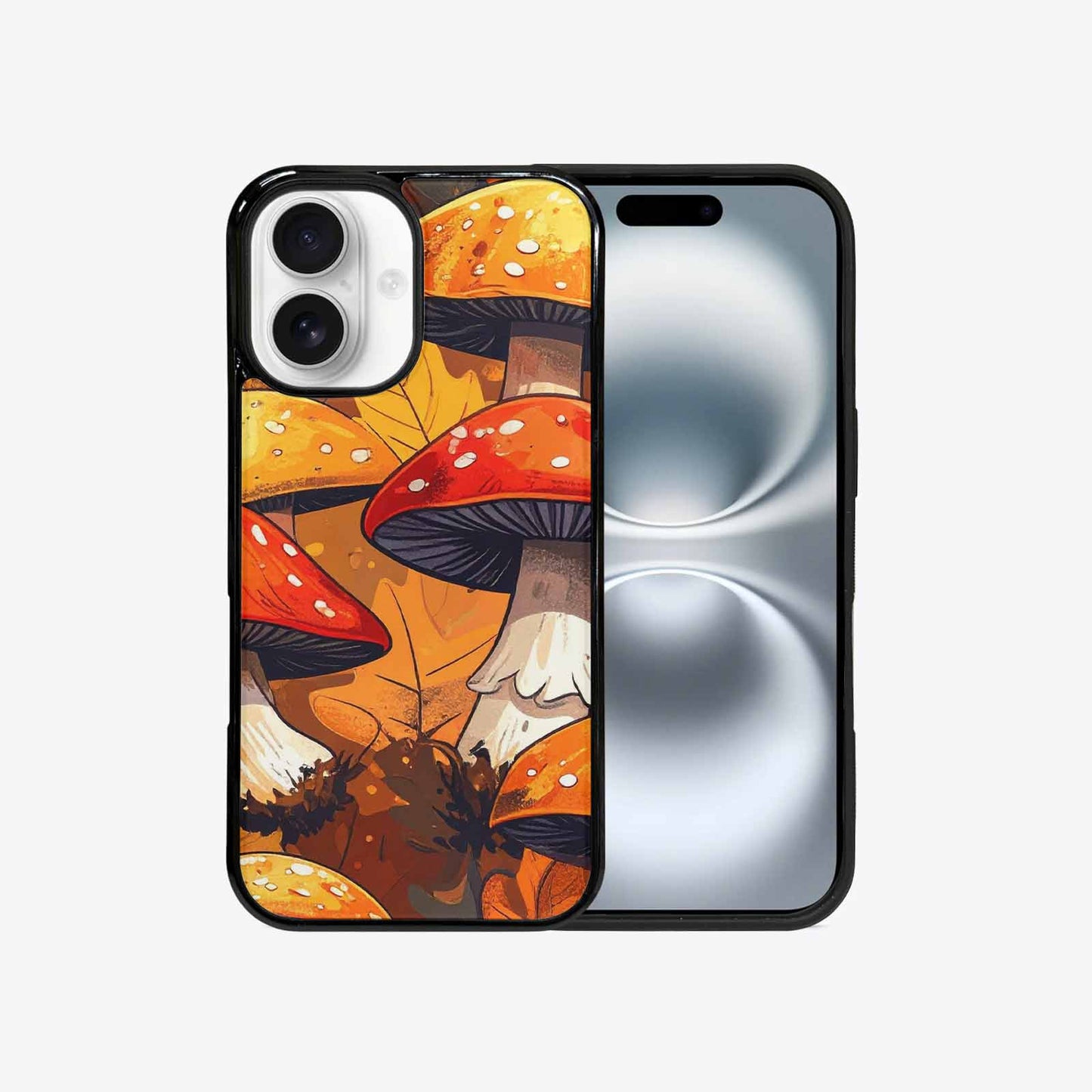 iPhone 16 Case — Bold Autumn Mushroom Bold Autumn Mushroom, Custom Art Phone Cover