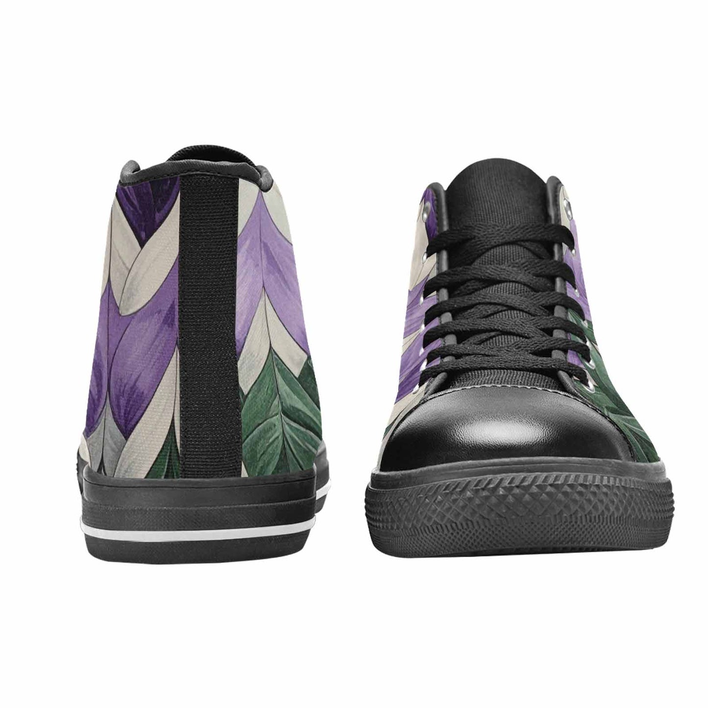 MEN'S Genderqueer Flag Color High Top Canvas Grunge Custom Sneakers