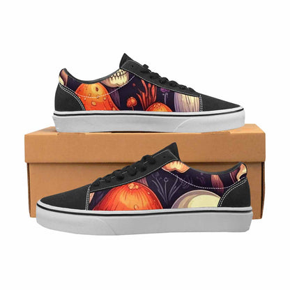 WOMEN'S Mushroom Skulls Canvas Lace-Up Dreamcore Custom Shoes