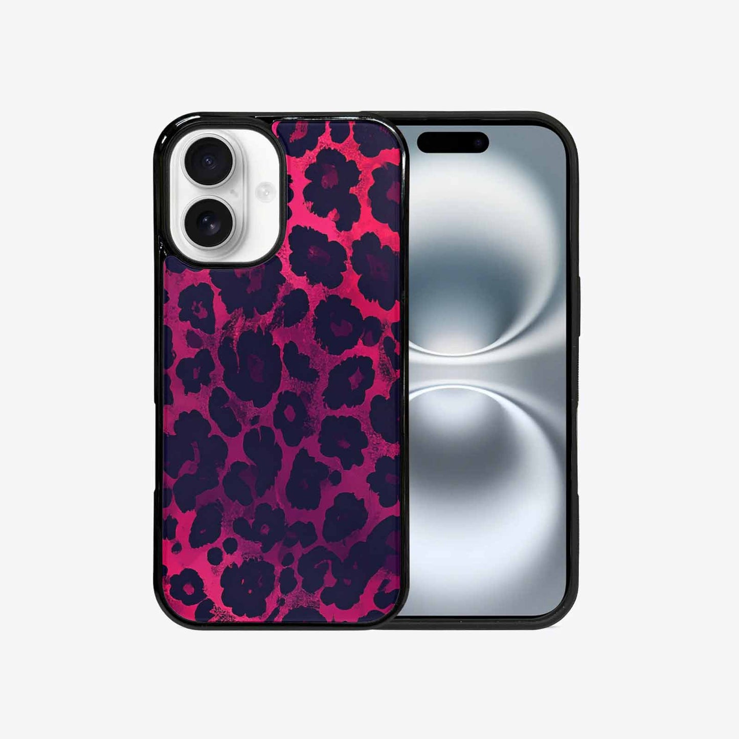 iPhone 16 Case — Leopard Print Dark, Personalized Phone Case
