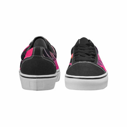 WOMEN'S Zebra Stripe Burst Lace-Up Canvas Grunge Shoes