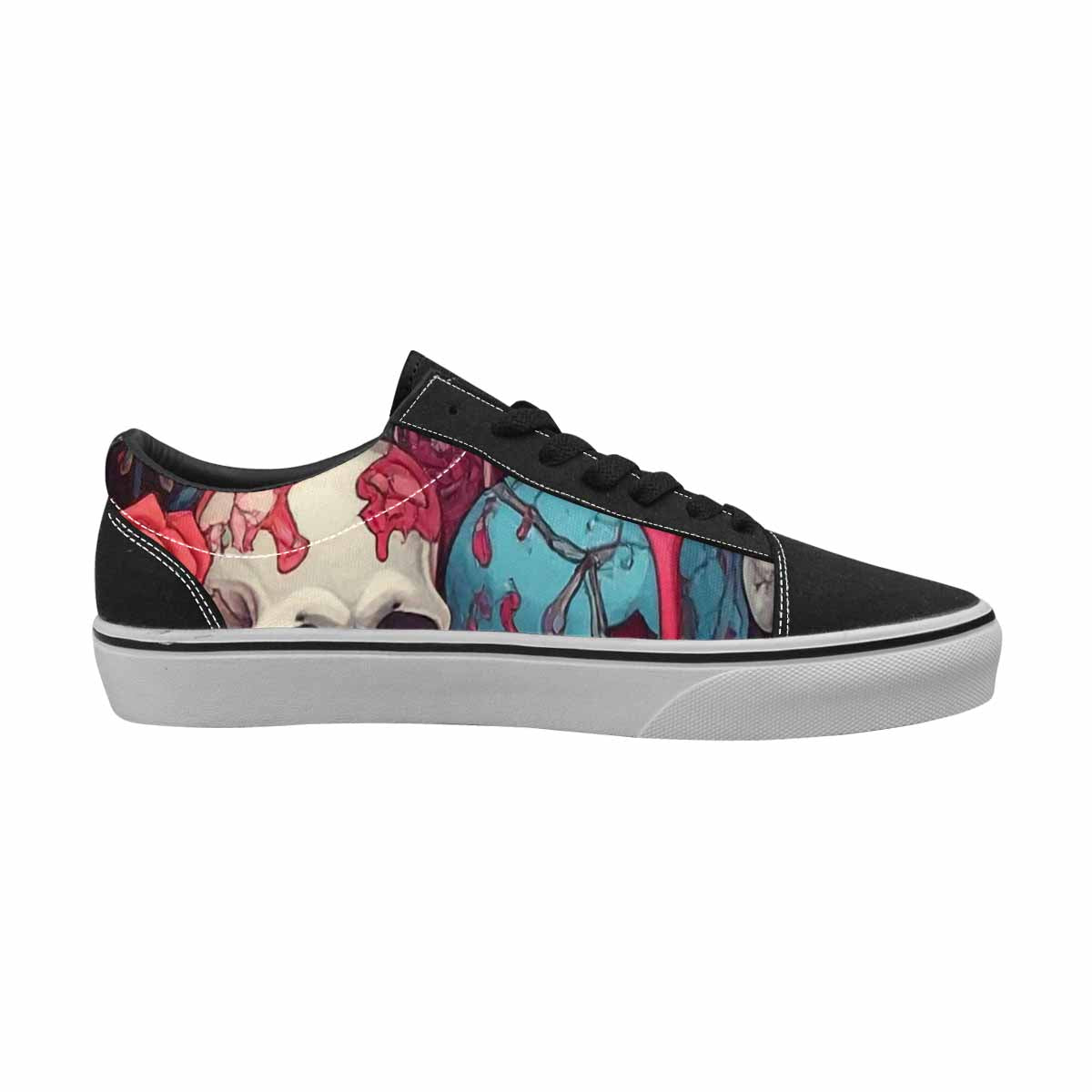 WOMEN'S Skulls Roses Skulls Roses Lace-Up Canvas Dreamcore Custom Shoes