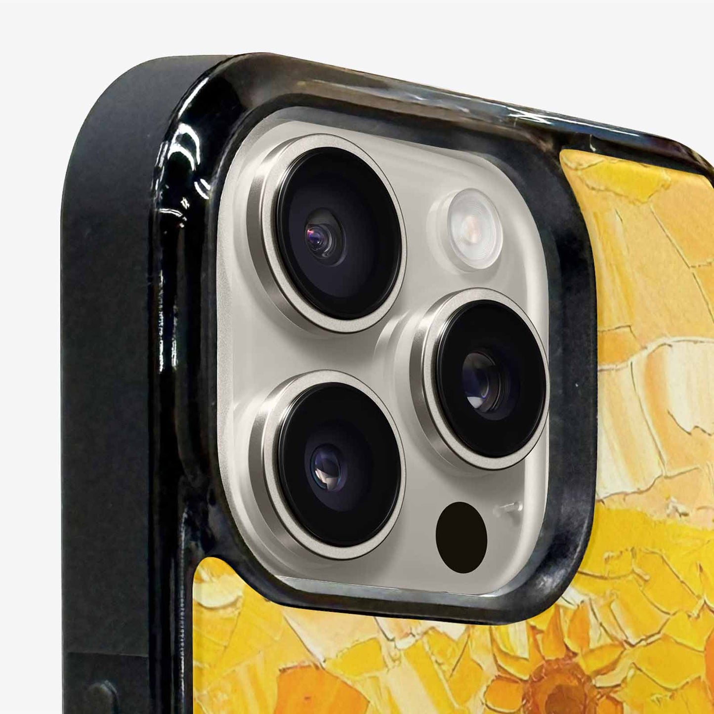 iPhone 16 Pro Case — Impressionist Sunflower Brushstroke Pattern Hundreds Of, Custom Made Phone Cover