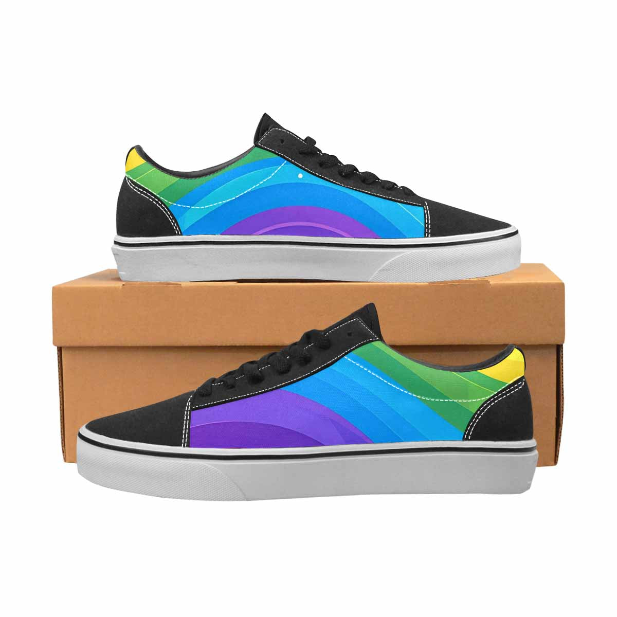 WOMEN'S Rainbow Pride Canvas Lace-Up Dreamcore Custom Shoes