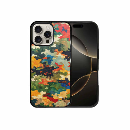 iPhone 16 Pro Max Case — Camo Patches Full Color Vibrant Camo, Custom Print Case Cover