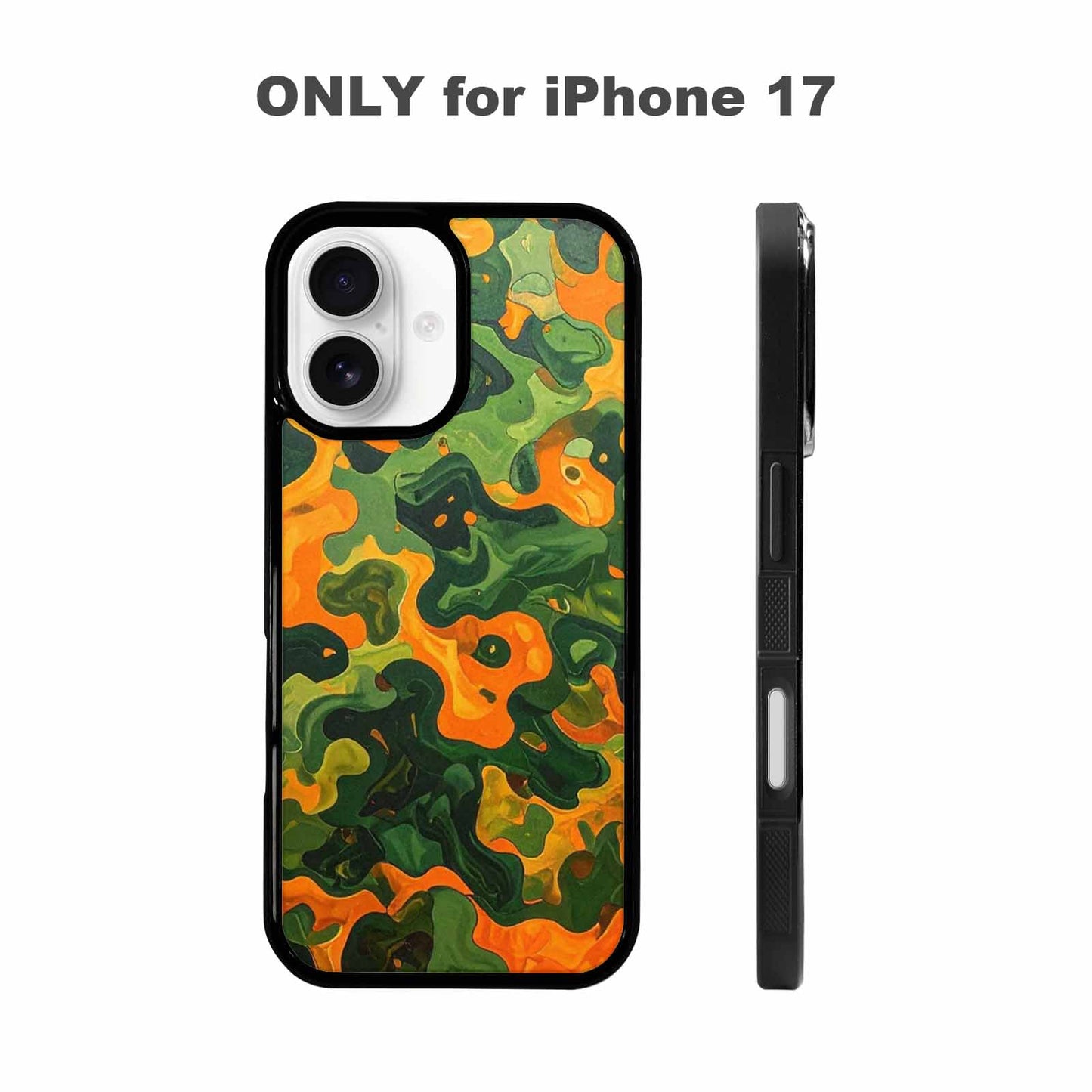 iPhone 17 Case — Small Military Camouflage Blotch Camo, Custom Printed Phone Case
