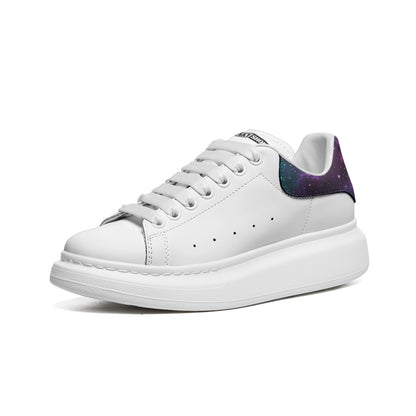 Galaxy Unisex Non Slip Lace Up Faux Leather Sneakers