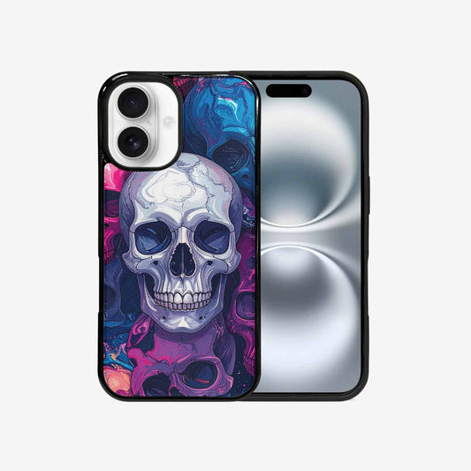 iPhone 16 Case — Marble Skull Custom Personalized Phone Cover, Custom Print Case Cover