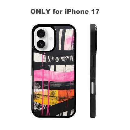 iPhone 17 Case — Black &amp; Pink Ink Animal Print, Unique Phone Case Design