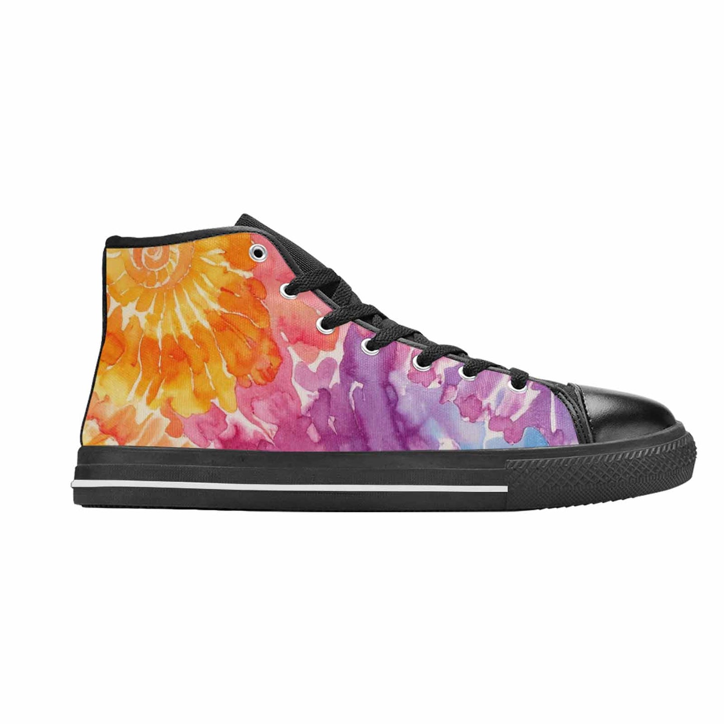 MEN'S Tie Dye Swirl High Top Canvas Vivid Shoes