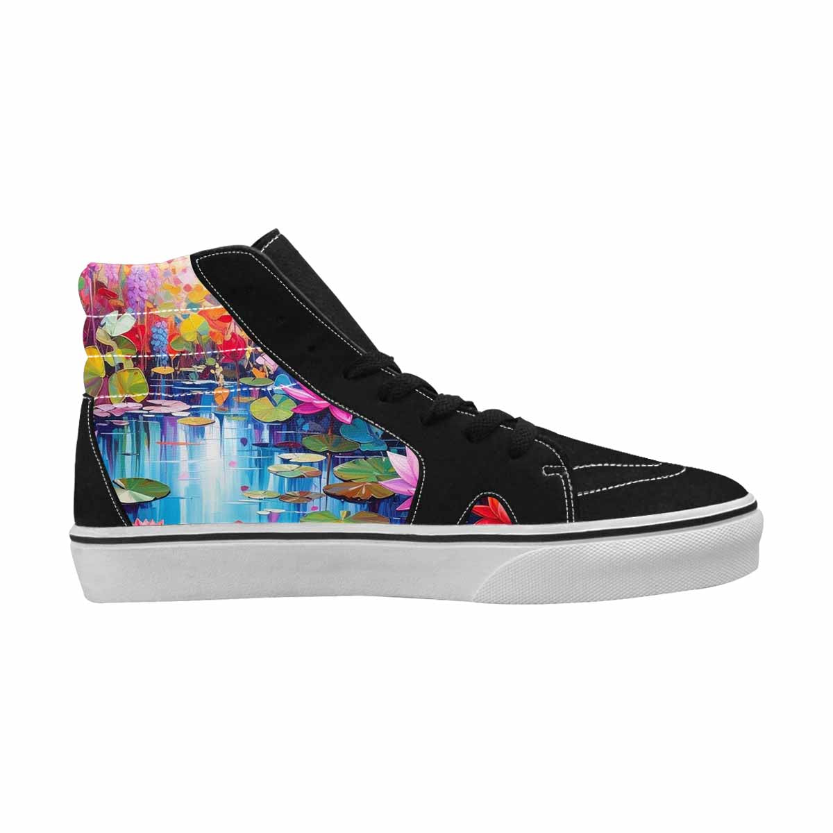 MEN'S Full Color Vibrant Monet High Top Canvas Vivid Sneakers