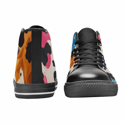 MEN'S Cow Animal Print High Top Canvas Y2K Shoes
