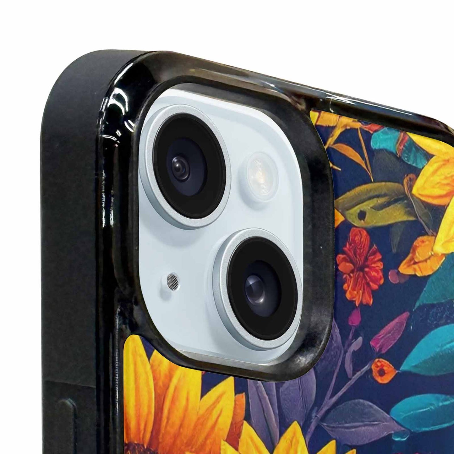 iPhone 15 Case — Sunflower Skulls Print Custom, Custom Made Phone Cover