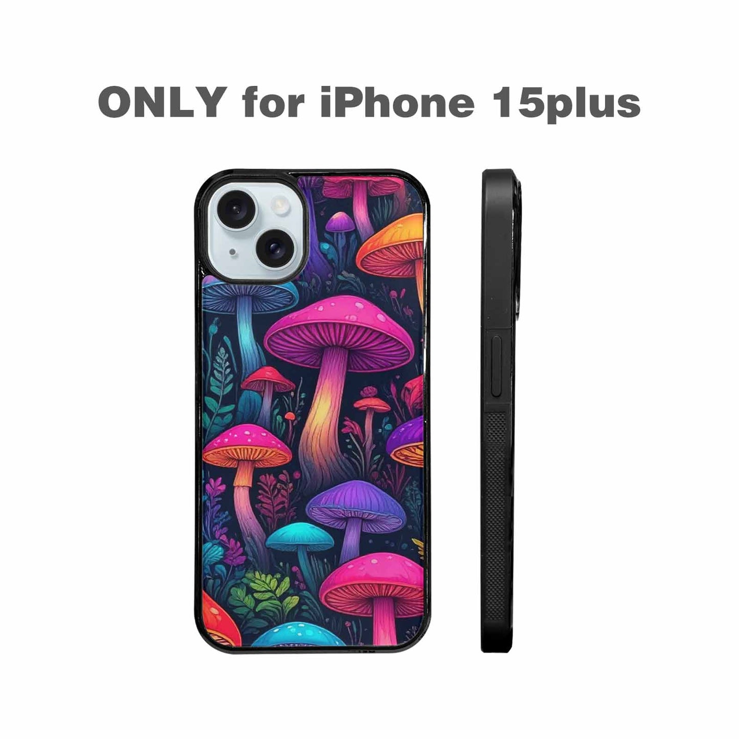 iPhone 15 Plus Case — Psychedelic Mushroom, Customized Protective Case