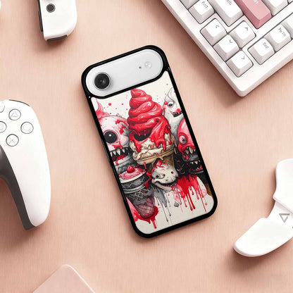 iPhone 17 Air Case — Ice Cream Monsters Black Red Original, Custom Print Case Cover