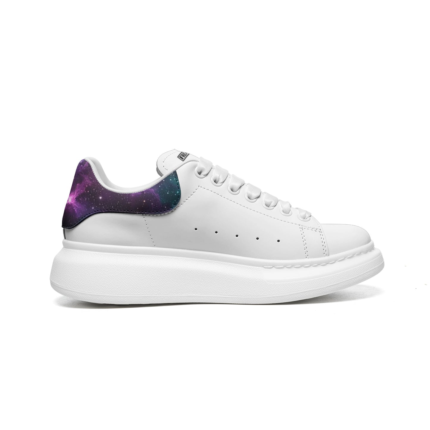 Galaxy Unisex Non Slip Lace Up Faux Leather Sneakers