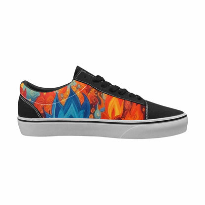 WOMEN'S Flame Burst Lace-Up Canvas Y2K Shoes