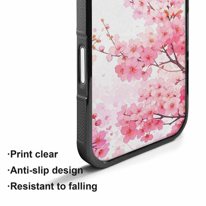 iPhone 17 Case — Cherry Blossom Branch Cherry Original Art, Custom Print Case Cover
