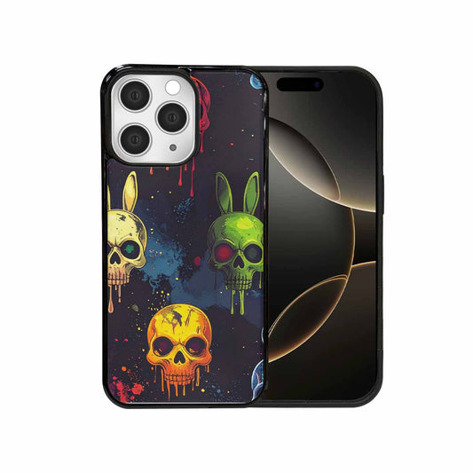 iPhone 15 Pro Max Case — Radioactive Ghost Bunny Skull Small Radioactive, Customized Protective Case