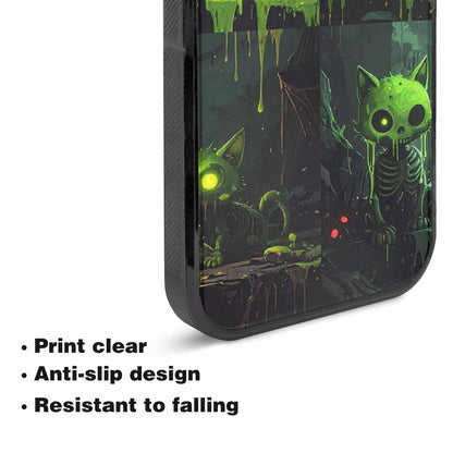iPhone 15 Plus Case — Toxic Melting Skeleton Cats Small Toxic, Custom Print Case Cover
