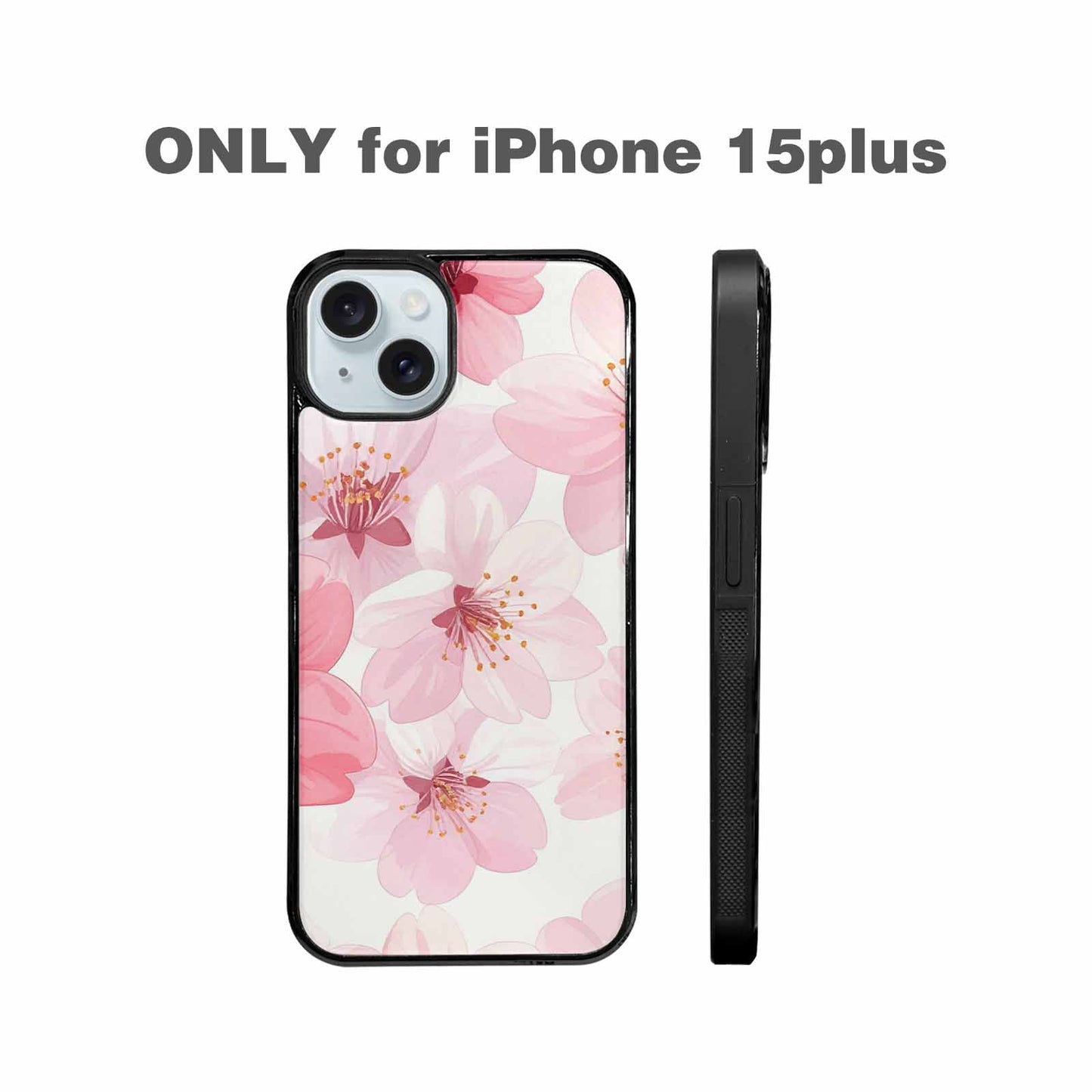iPhone 15 Plus Case — Japanese Cherry Blossom, Custom Printed Phone Case