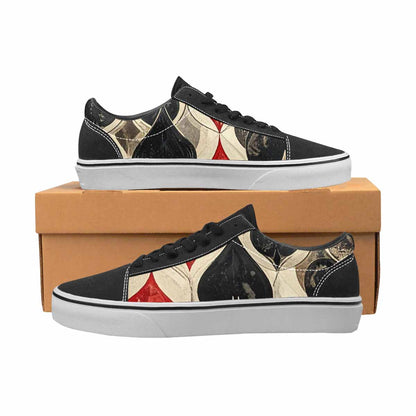 WOMEN'S Playing Card Suit Canvas Lace-Up Vivid Custom Shoes