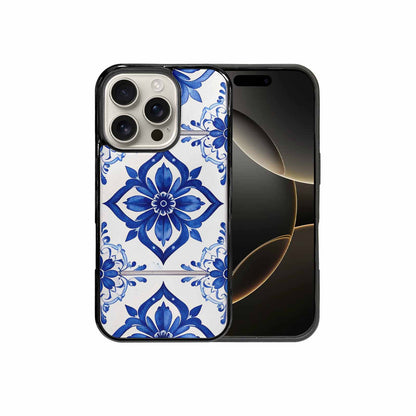 iPhone 16 Pro Case — Talavera Tile Floral Custom, Custom Designed Case Cover