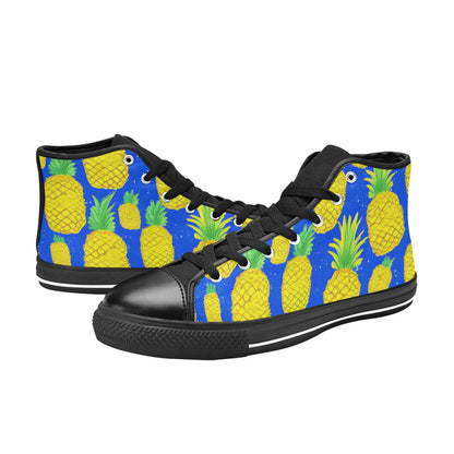 MEN'S More Pineapples 2 Men’S High Top Canvas Grunge Custom Sneakers