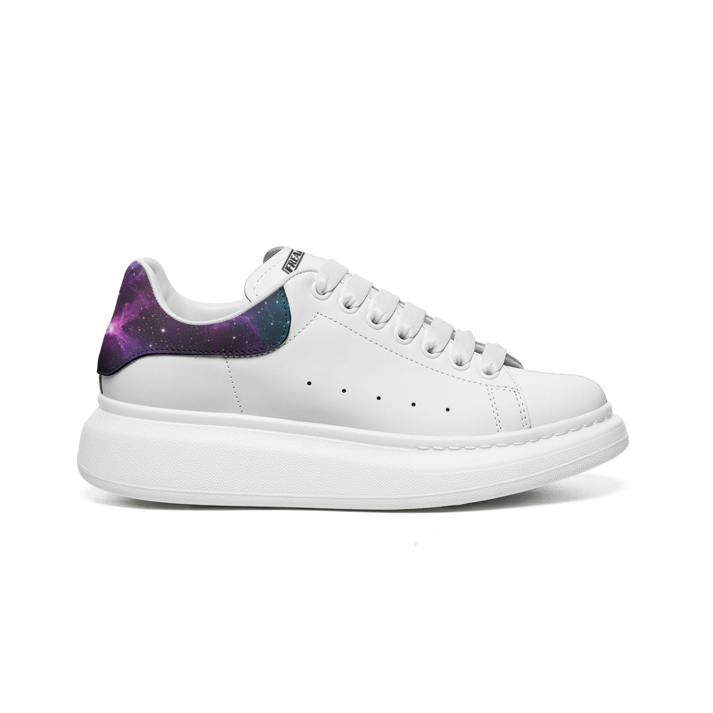 Galaxy Unisex Non Slip Lace Up Faux Leather Sneakers