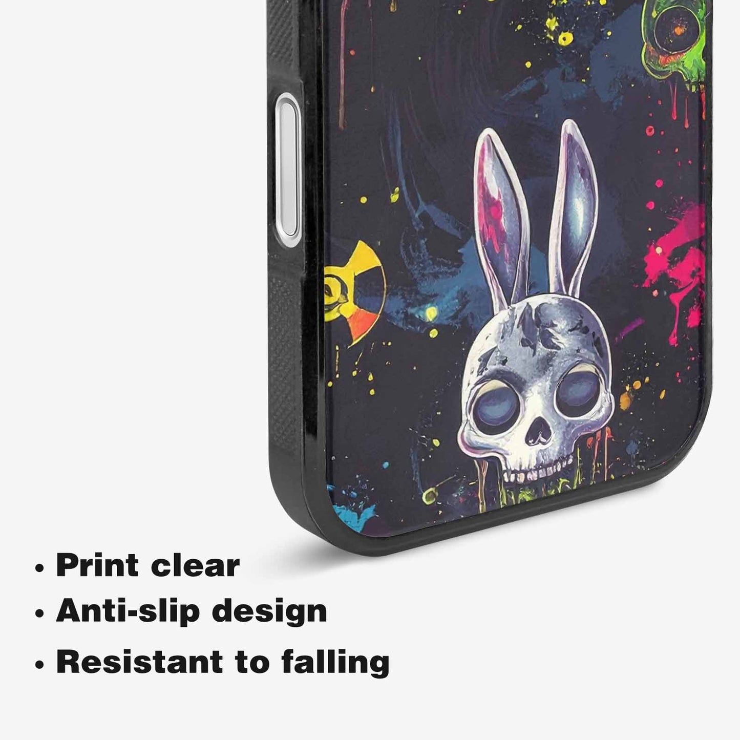 iPhone 16 Case — Radioactive Ghost Bunny Skull Sm Onf, Original Design Phone Case