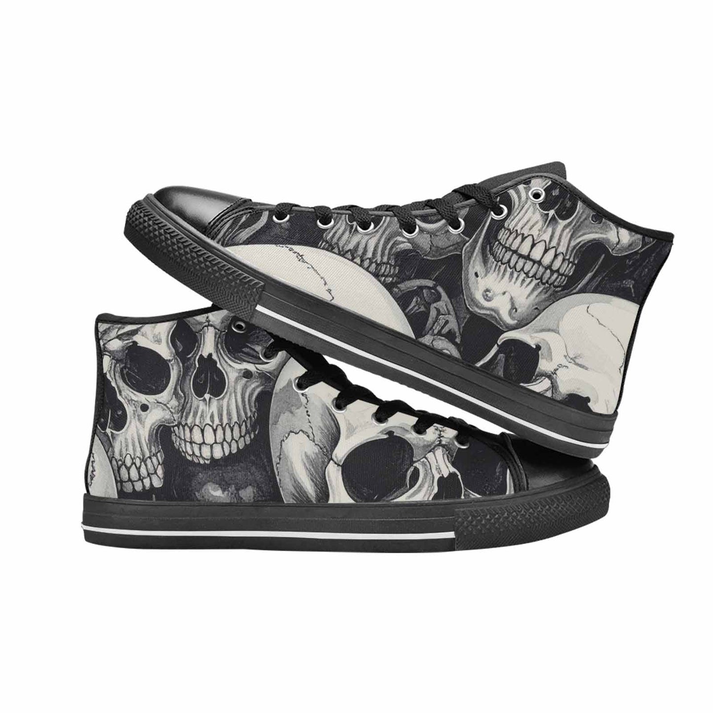 MEN'S Skulls - Classic High Top Canvas Neon Fantasy Sneakers