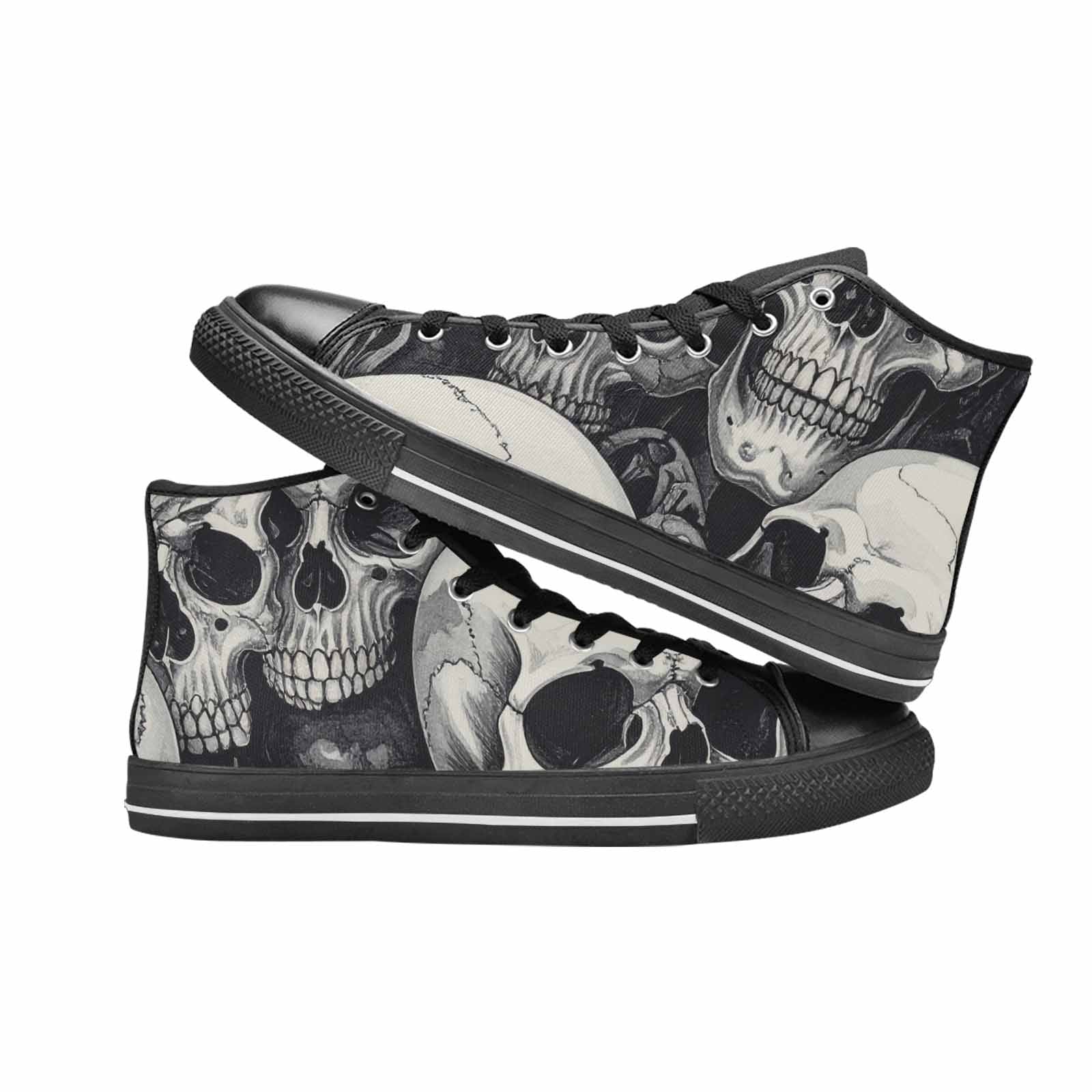 MEN'S Skulls - Classic High Top Canvas Neon Fantasy Sneakers