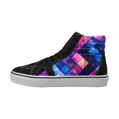 WOMEN'S Galaxy Stars Nebula High Top Canvas Cottagecore Custom Shoes