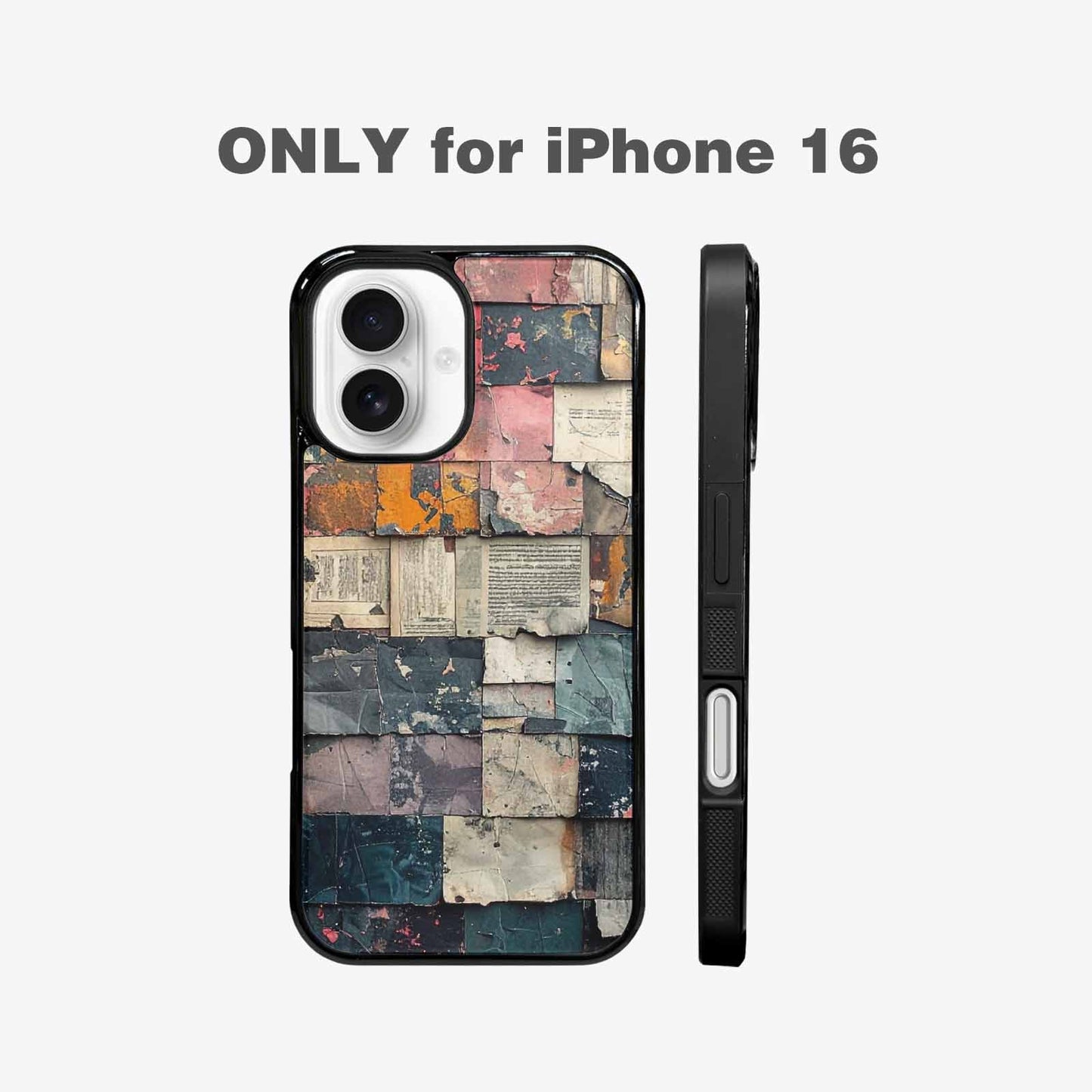 iPhone 16 Case — Distressed Grunge Texture Pattern Hundreds Of, Custom Printed Phone Case