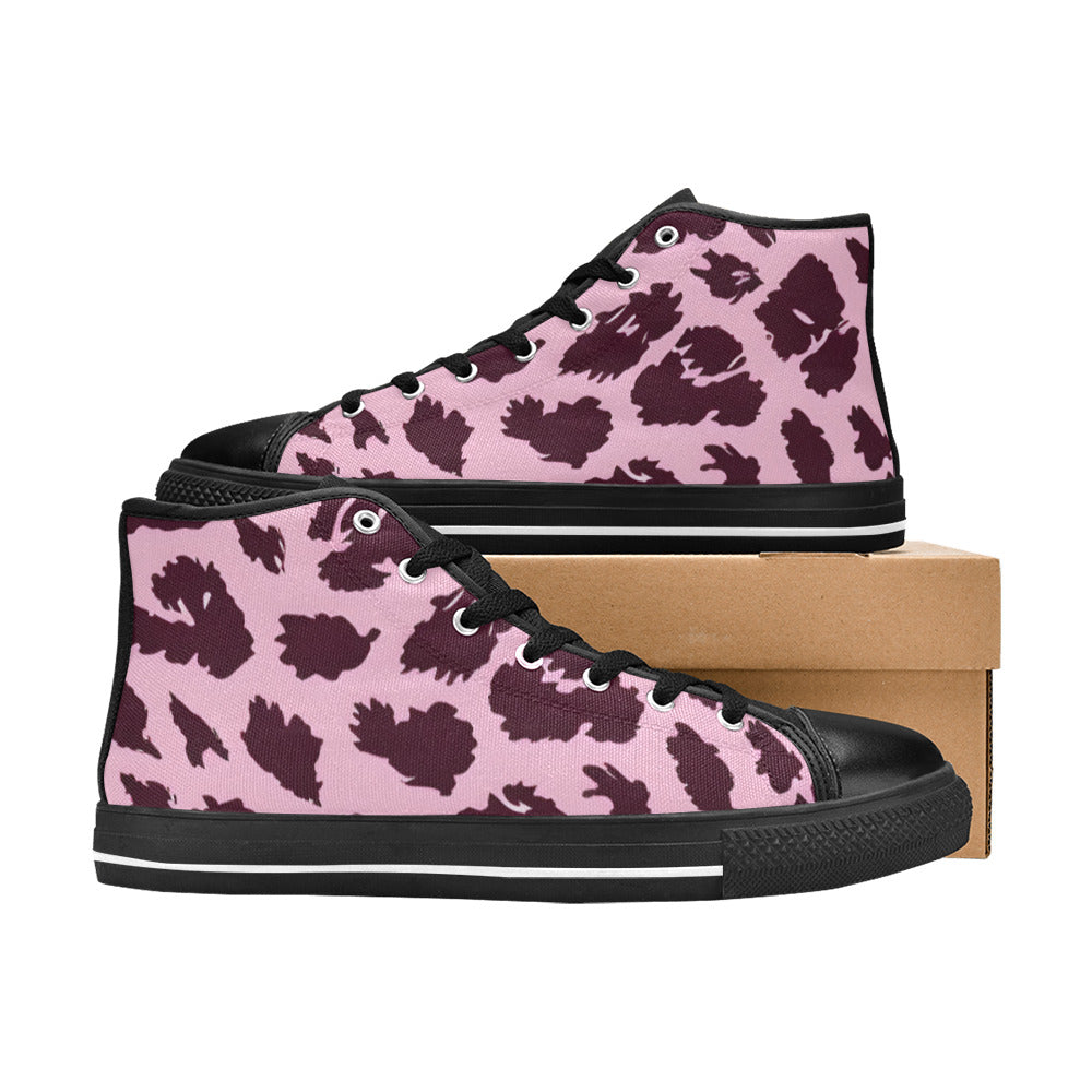 WOMEN'S Cc Animal Print High Top Canvas Wallpaper Art Sneakers