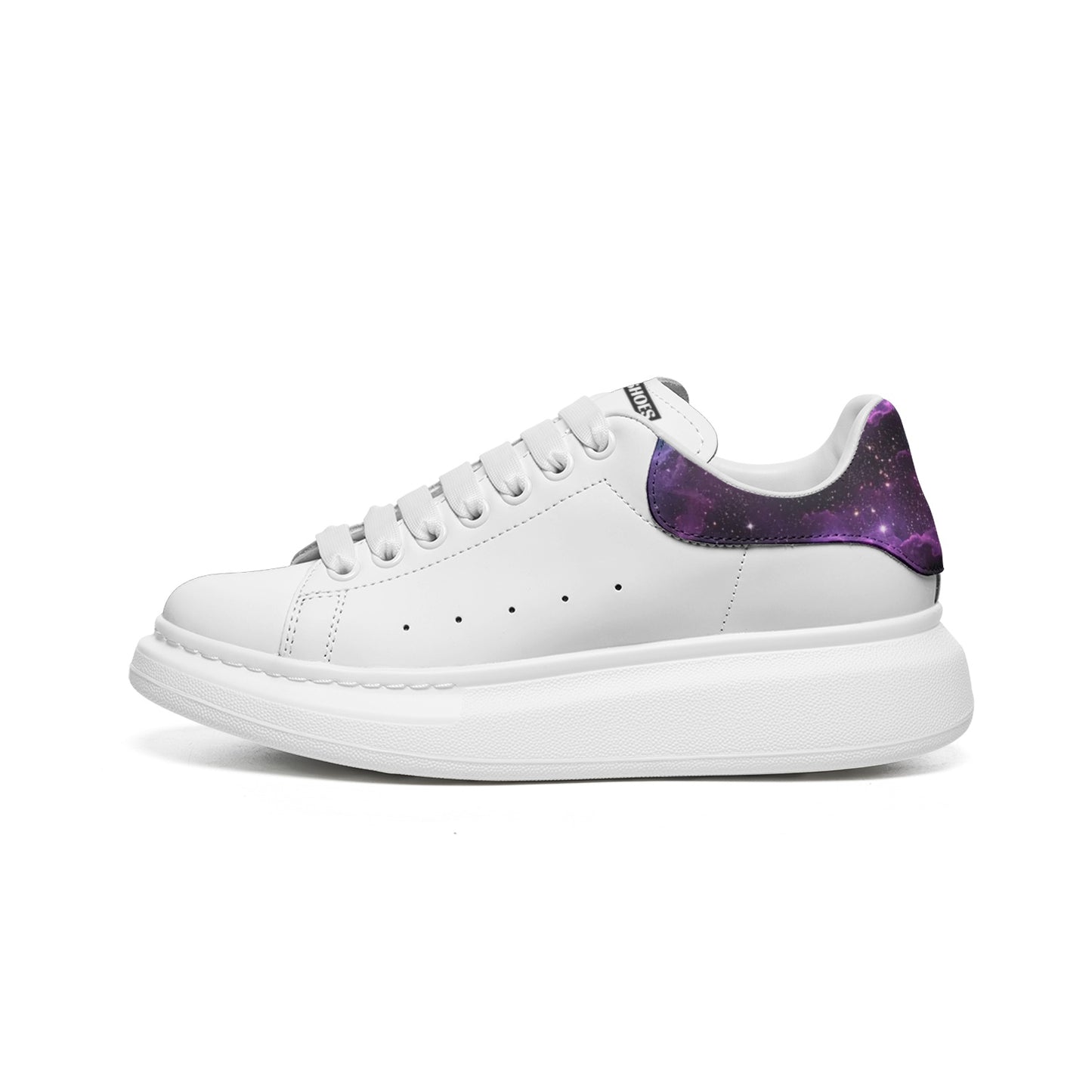 Galaxy Unisex Non Slip Lace Up Faux Leather Sneakers