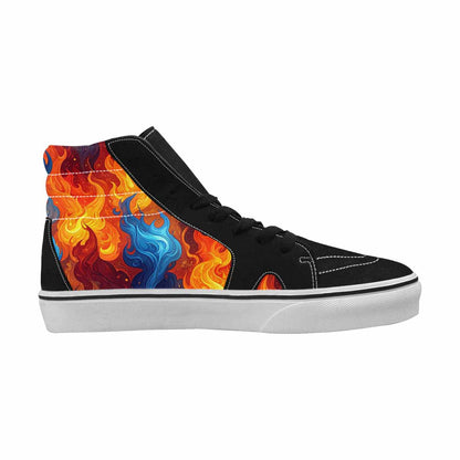 WOMEN'S Fire Flame High Top Canvas Wallpaper Art Custom Shoes