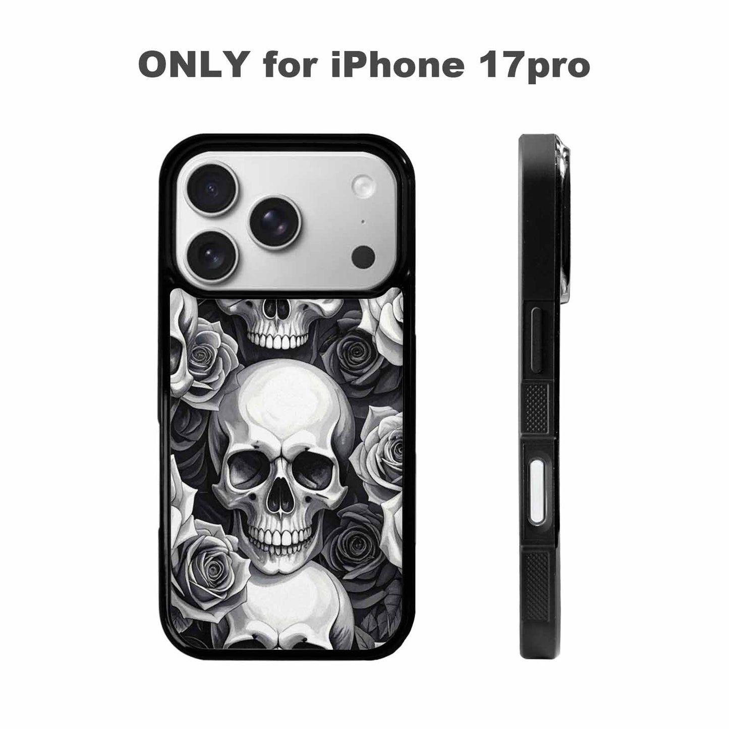 iPhone 17 Pro Case — Skull Dark Art Gothic Print Gothic, Customized Protective Case