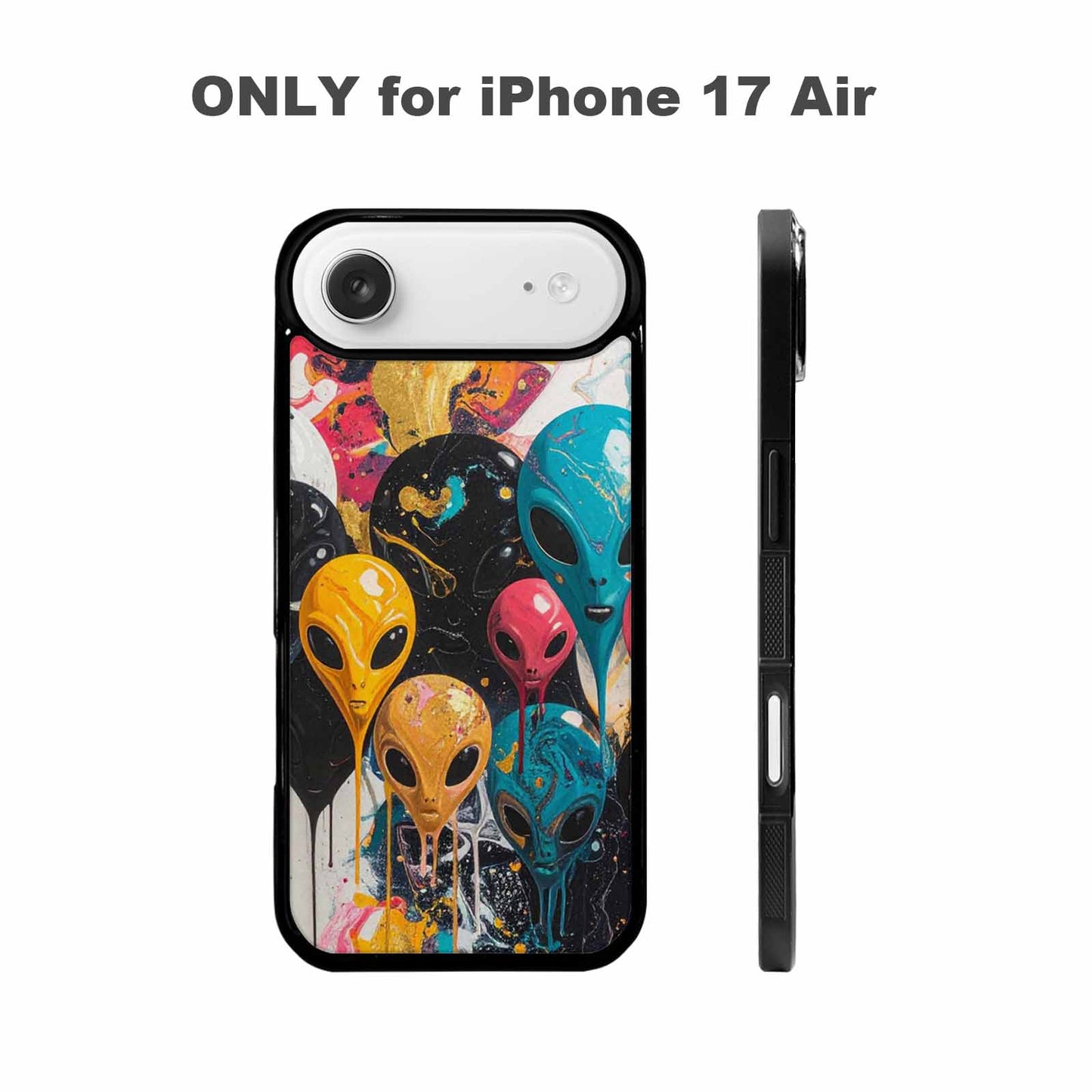 iPhone 17 Air Case — Aliens Marblealiens Pattern Jx7 Alien Scifi, Custom Art Phone Cover